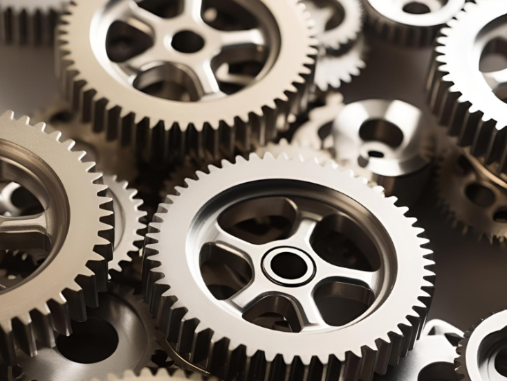 Photograph of metal cogs
