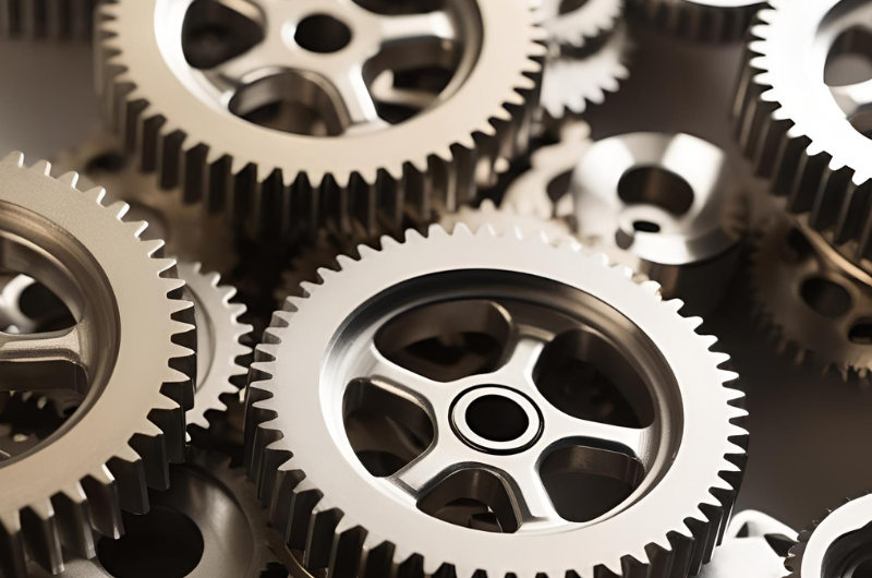 Photograph of metal cogs